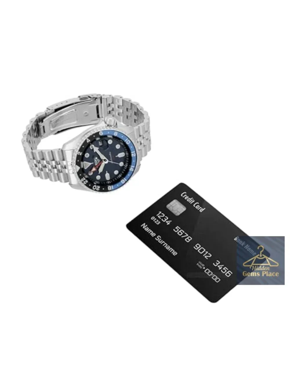 Men's Automatic Wrist Watch Stainless Steel Bracelet GMT Bezel Luminous Hands